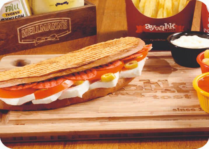 Beyaz Peynir Kaşarlı Tost